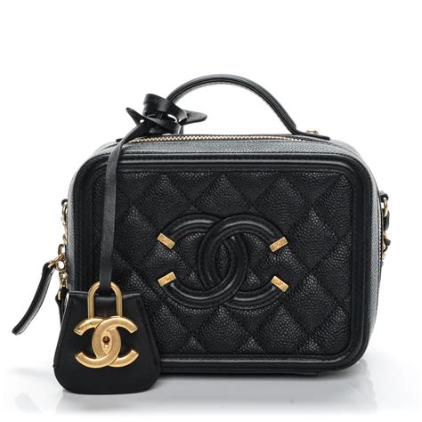 chanel cc filigree vanity case|chanel vanity case original.